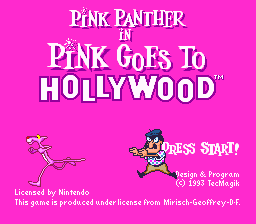 Pink Panther in Pink Goes to Hollywood Title Screen